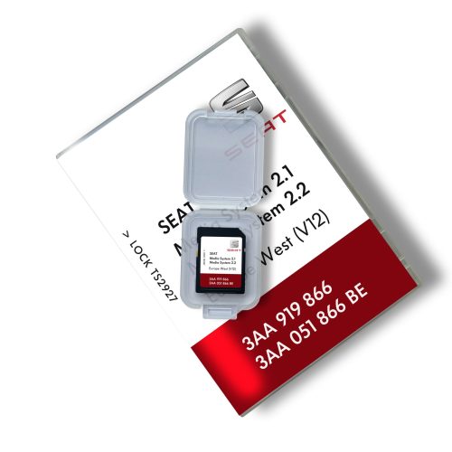 Seat Mediasystem 2.1 / Mediasystem 2.2 SD Karte West Europa V12 | Teilenummer: 3AA919866 3AA051866BE